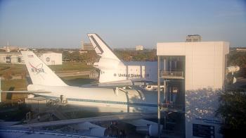 Weather camera view of Space Center Houston.