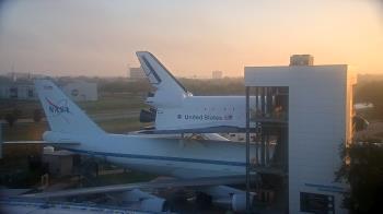 Weather camera view of Space Center Houston.