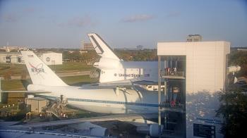 Weather camera view of Space Center Houston.