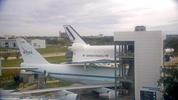 Weather camera view of Space Center Houston.