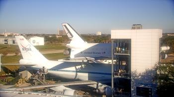 Weather camera view of Space Center Houston.