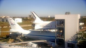 Weather camera view of Space Center Houston.