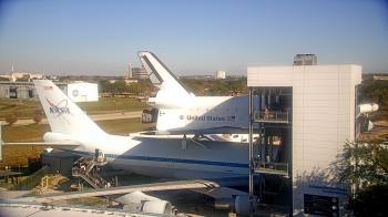 Weather camera view of Space Center Houston.