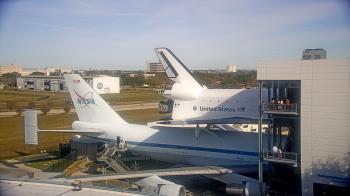 Weather camera view of Space Center Houston.