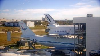 Weather camera view of Space Center Houston.