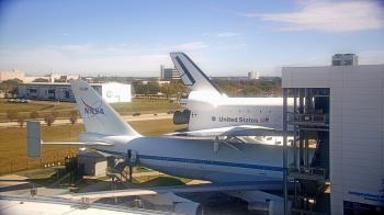 Weather camera view of Space Center Houston.