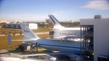 Weather camera view of Space Center Houston.