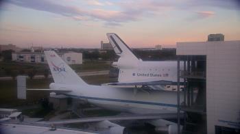 Weather camera view of Space Center Houston.
