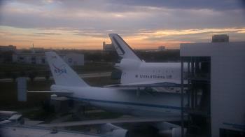 Weather camera view of Space Center Houston.