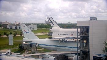 Weather camera view of Space Center Houston.