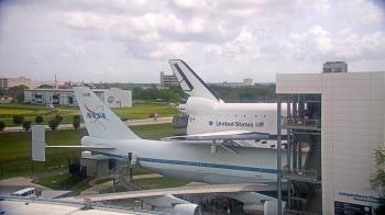 Weather camera view of Space Center Houston.