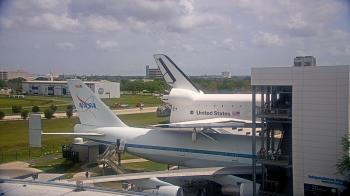 Weather camera view of Space Center Houston.