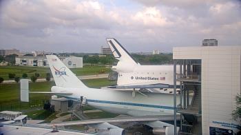 Weather camera view of Space Center Houston.