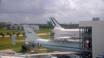 Weather camera view of Space Center Houston.