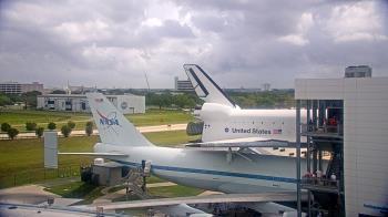 Weather camera view of Space Center Houston.