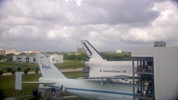 Weather camera view of Space Center Houston.