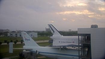 Weather camera view of Space Center Houston.