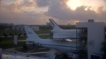 Weather camera view of Space Center Houston.