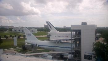 Weather camera view of Space Center Houston.