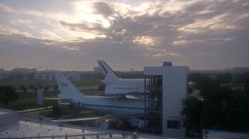 Weather camera view of Space Center Houston.