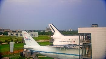 Weather camera view of Space Center Houston.