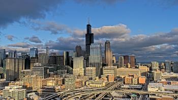 Weather camera view of UIC - University of Illinois Chicago.