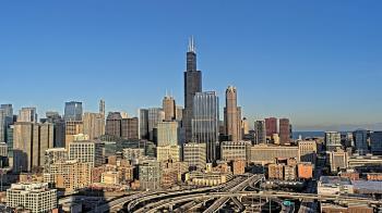 Weather camera view of UIC - University of Illinois Chicago.