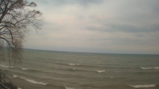 Weather camera view of Forest Lawn Beach.