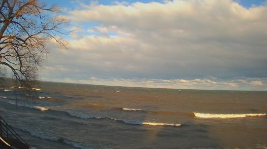 Weather camera view of Forest Lawn Beach.