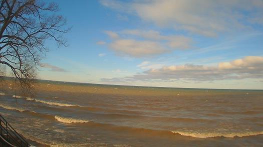 Weather camera view of Forest Lawn Beach.