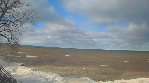 Weather camera view of Forest Lawn Beach.