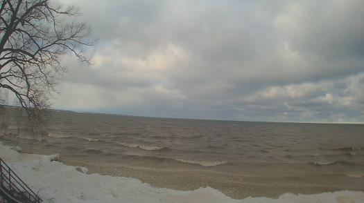 Weather camera view of Forest Lawn Beach.