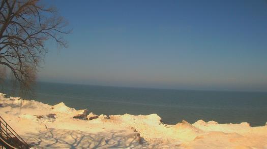 Weather camera view of Forest Lawn Beach.