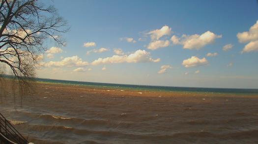 Weather camera view of Forest Lawn Beach.