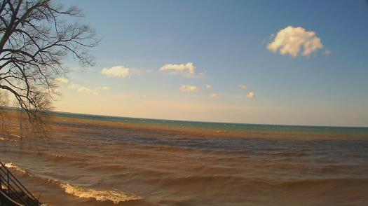 Weather camera view of Forest Lawn Beach.