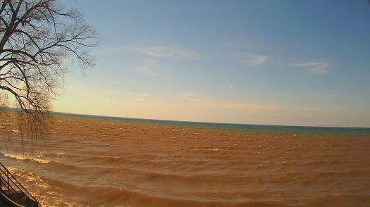 Weather camera view of Forest Lawn Beach.