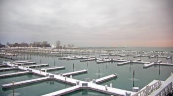Weather camera view of Waukegan Harbor and Marina.