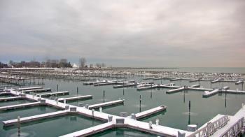 Weather camera view of Waukegan Harbor and Marina.