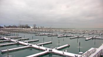 Weather camera view of Waukegan Harbor and Marina.