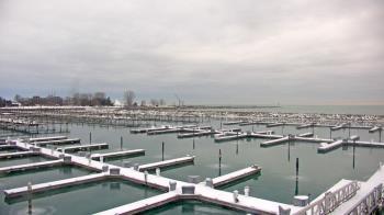 Weather camera view of Waukegan Harbor and Marina.