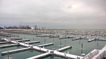 Weather camera view of Waukegan Harbor and Marina.