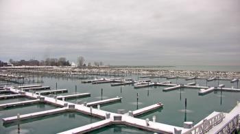 Weather camera view of Waukegan Harbor and Marina.