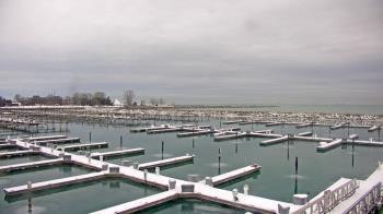 Weather camera view of Waukegan Harbor and Marina.