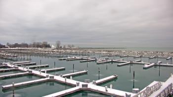 Weather camera view of Waukegan Harbor and Marina.