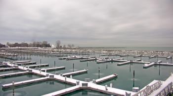 Weather camera view of Waukegan Harbor and Marina.