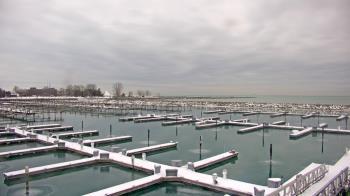 Weather camera view of Waukegan Harbor and Marina.
