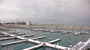 Weather camera view of Waukegan Harbor and Marina.
