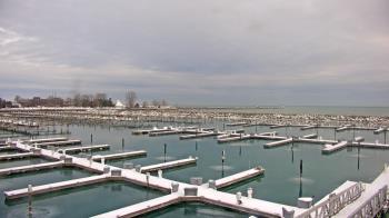 Weather camera view of Waukegan Harbor and Marina.