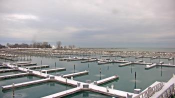 Weather camera view of Waukegan Harbor and Marina.
