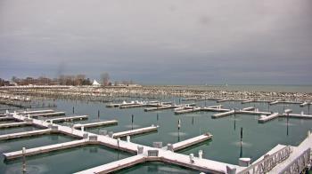 Weather camera view of Waukegan Harbor and Marina.